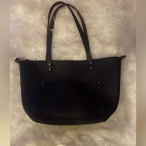 PORTLAND LEATHER GOODS Tote Dark Brown REAL LEATHER